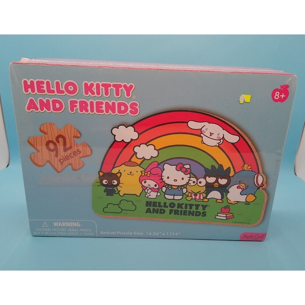 Sanrio - Hello Kitty and Friends Rainbow Wood Puzzle - 92 Pieces 16.56x11.14